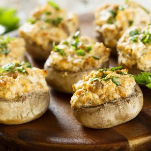 Air Fryer Stuffed Mushrooms