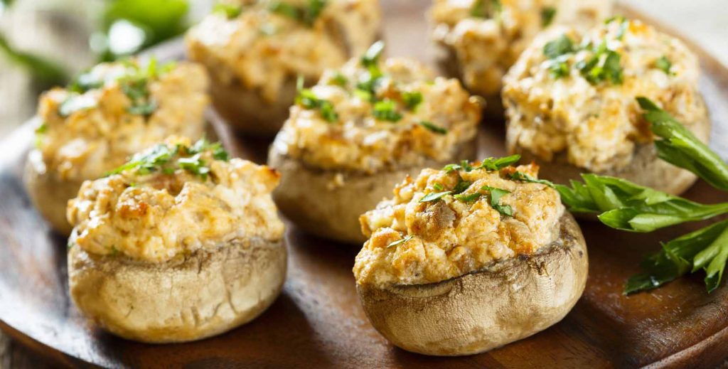 Air Fryer Stuffed Mushrooms