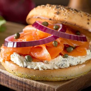 Smoked Salmon with Bagel & Cream cheese