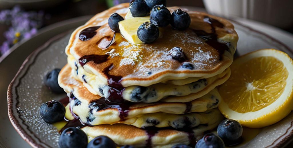 Blueberry Lemon Ricotta Pancakes-