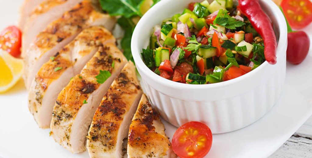 Grilled Chicken with Avocado Salsa