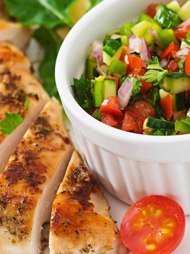 Grilled Chicken with Avocado Salsa