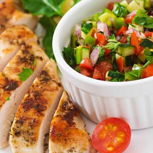 Grilled Chicken with Avocado Salsa