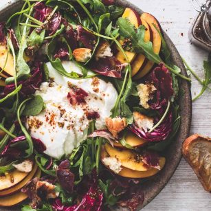 Grilled Peach And Burrata Salad