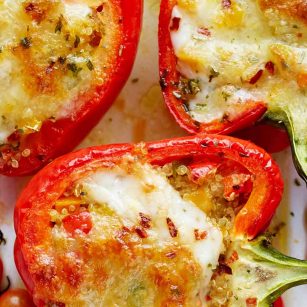 Grilled Vegetable And Quinoa Stuffed Bell Peppers