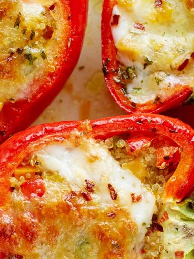 Grilled Vegetable And Quinoa Stuffed Bell Peppers