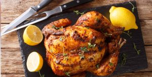 Lemon And Herb Roasted Chicken With Roasted Carrots And Potatoes