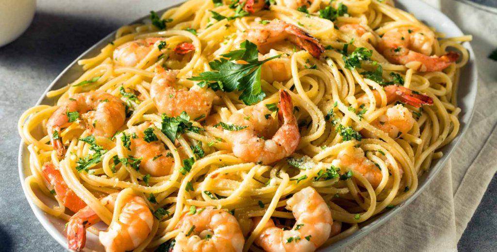 Lemon Garlic Shrimp Pasta