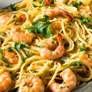 Lemon Garlic Shrimp Pasta