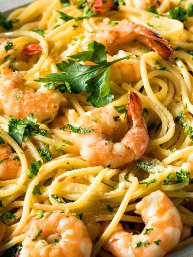 Lemon Garlic Shrimp Pasta