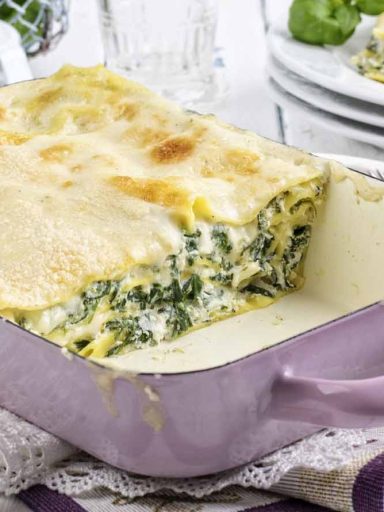 Mushroom And Spinach Lasagna With Béchamel Sauce