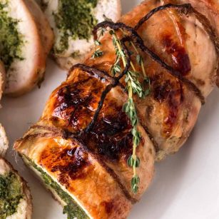 Pesto and Goat Cheese Stuffed Chicken Breast