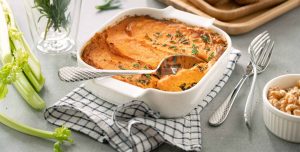 Vegan Lentil Shepherd’s Pie With Sweet Potato Mash