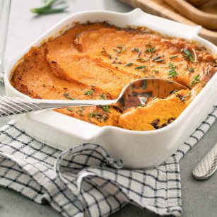 Vegan Lentil Shepherd’s Pie With Sweet Potato Mash