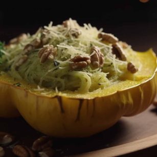 Spaghetti Squash and Walnut Pesto