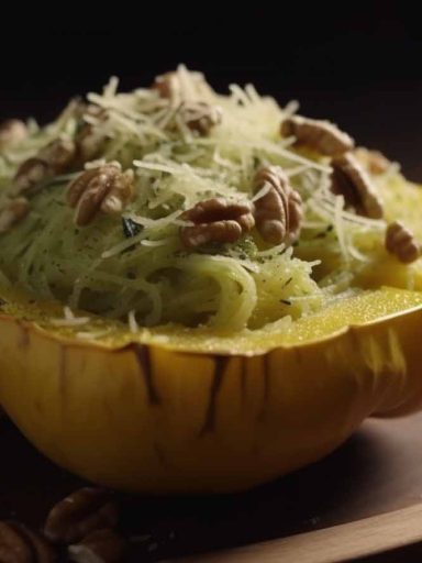 Spaghetti Squash and Walnut Pesto